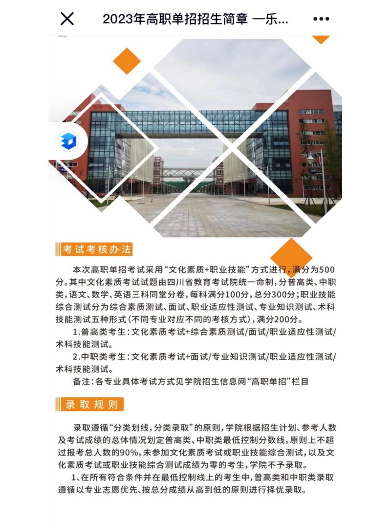 乐山职业技术学院的专业校区分布