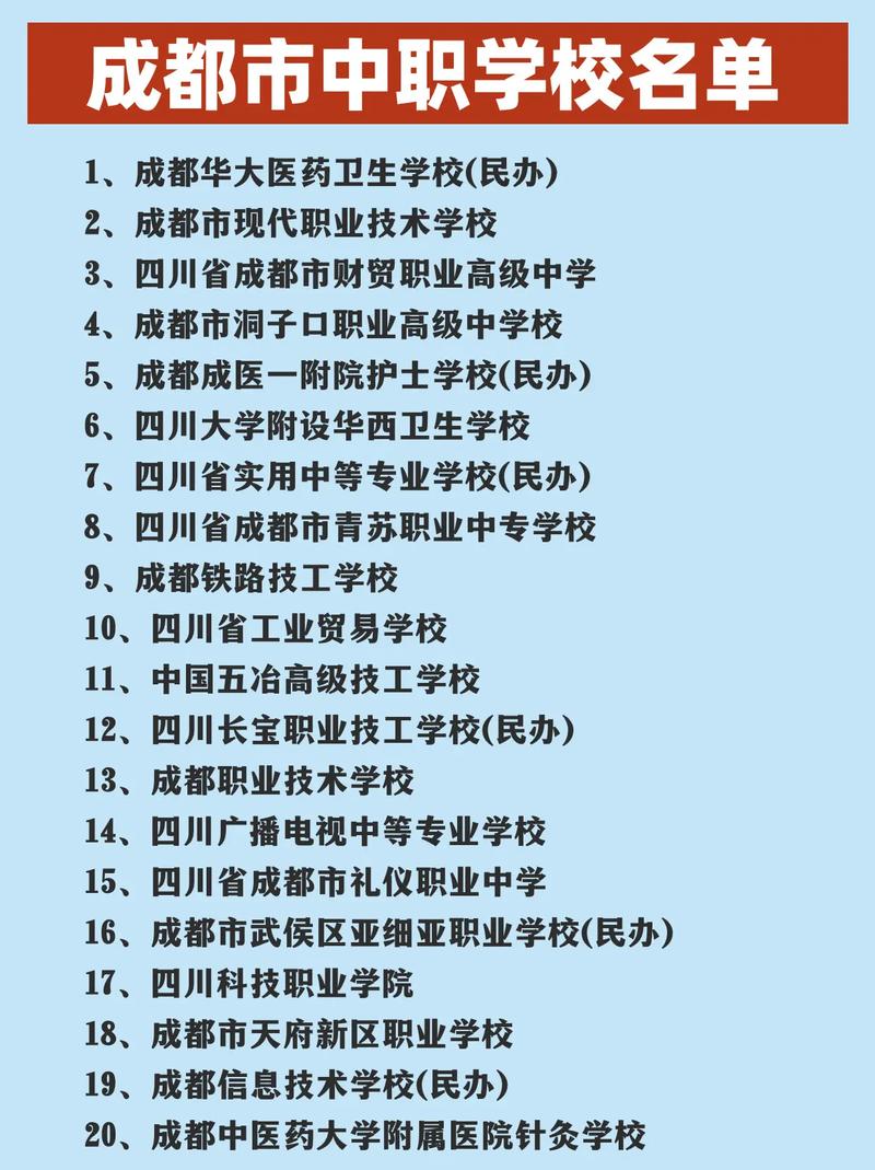 成都职业高中有哪些