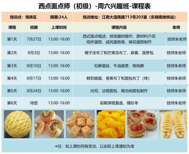 西式面点师都学什么