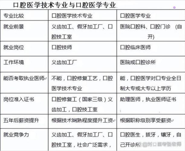 本科口腔医学专业都开设有哪些科目