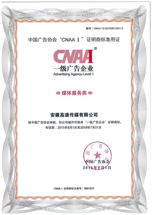 中国广告业企业资质标准介绍?