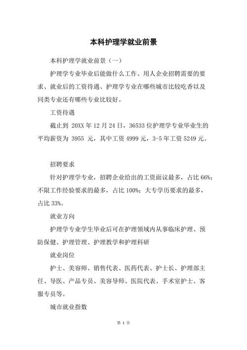 护理学专业有什么优势劣势?