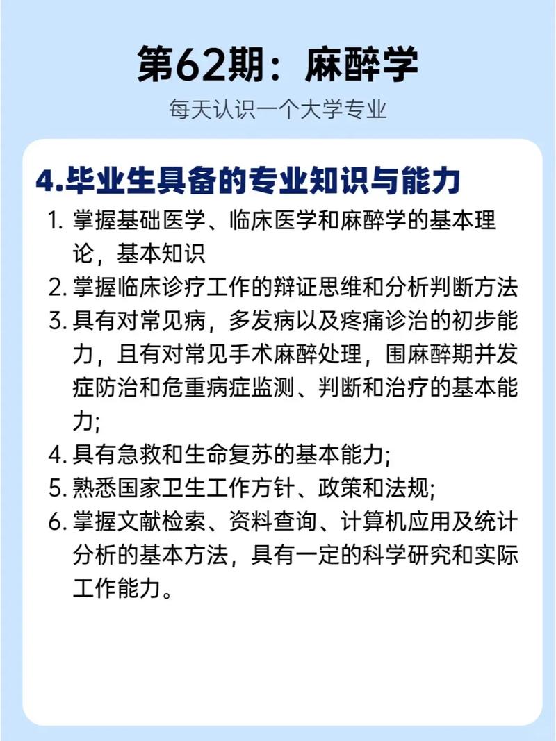 麻醉师学什么专业