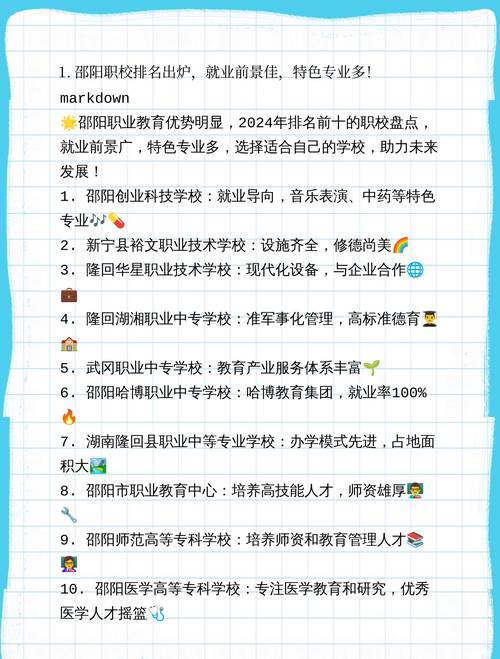 邵阳市内有哪些职业中专学校
