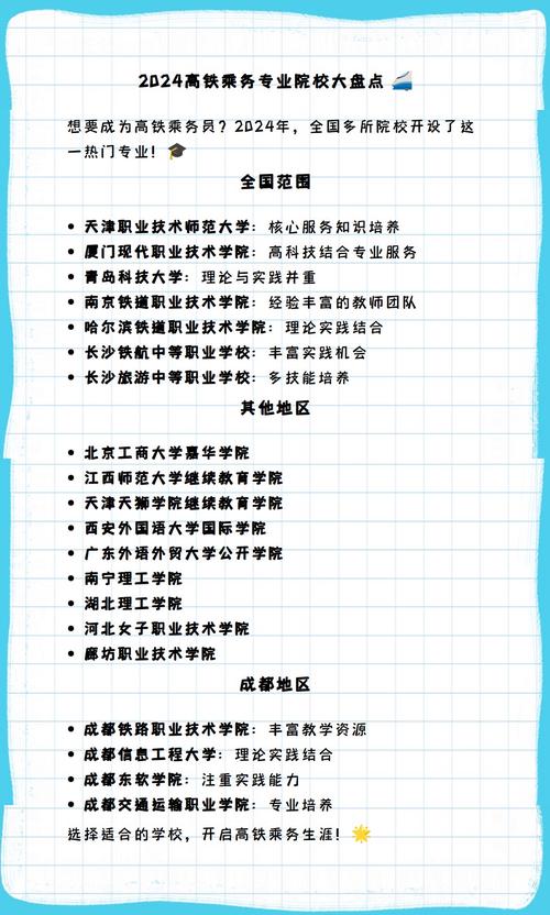 高铁乘务哪个学校好?
