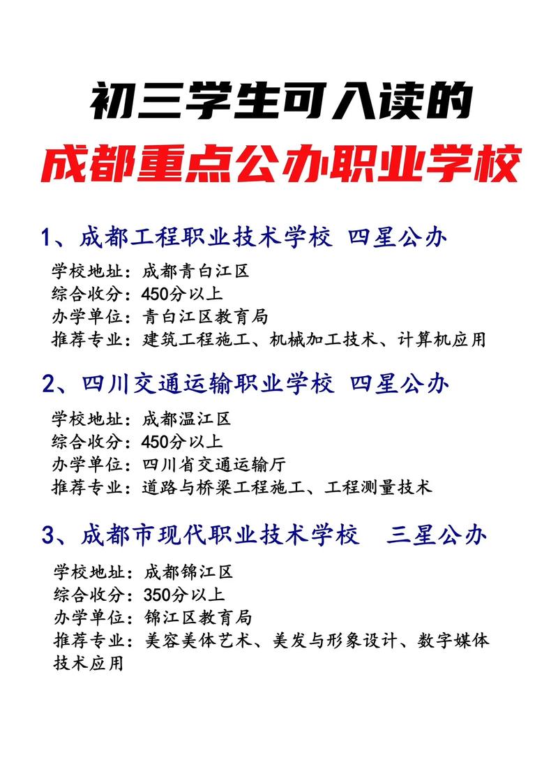 成都有哪些公办的职业学校