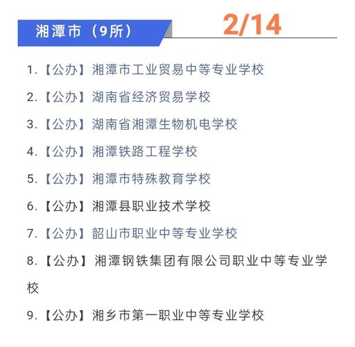 湘潭境内比较好的前十职校